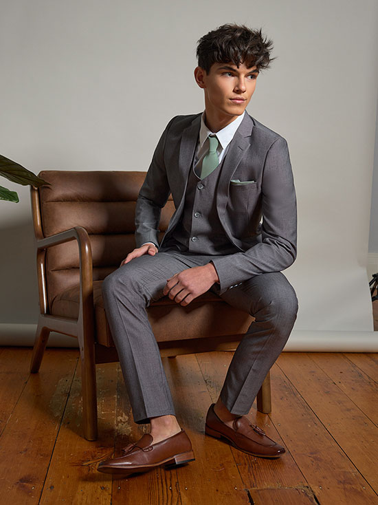 Shop boys dove grey prom suit - Philip