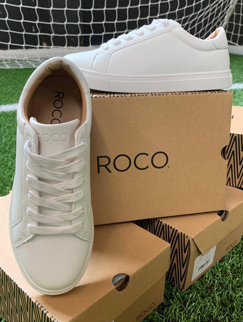 Shop boys Roco white trainer