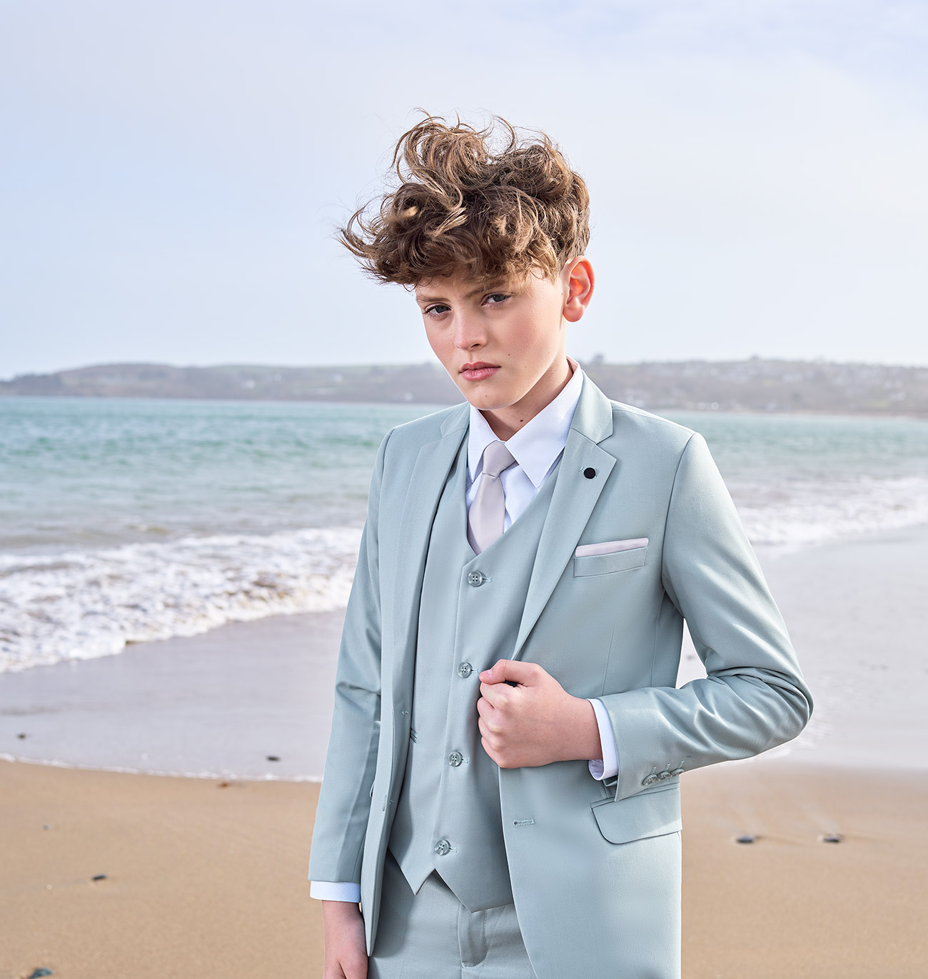 Shop boys dusty sage wedding suit - Monaco