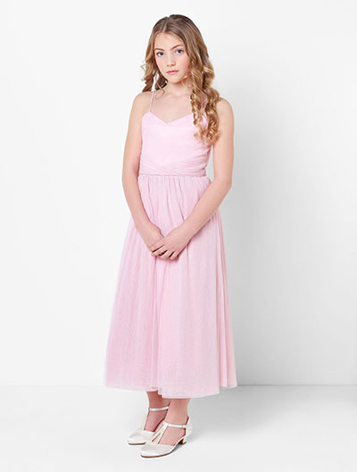 Girls dusky pink dress - Harper