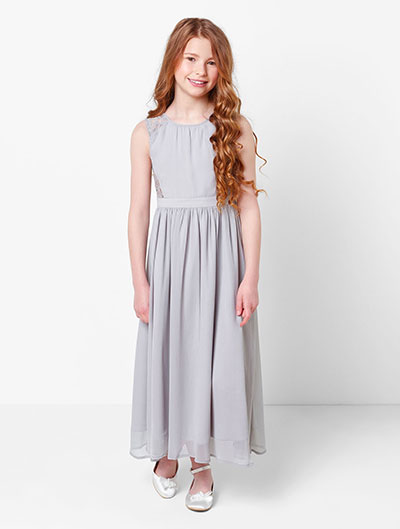 Girls grey party dress - Harper